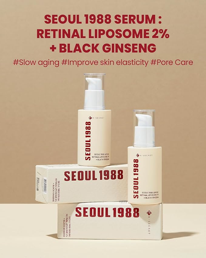 K-SECRET SEOUL 1988 Serum : Retinal Liposome 2% + Black Ginseng, 30ml.