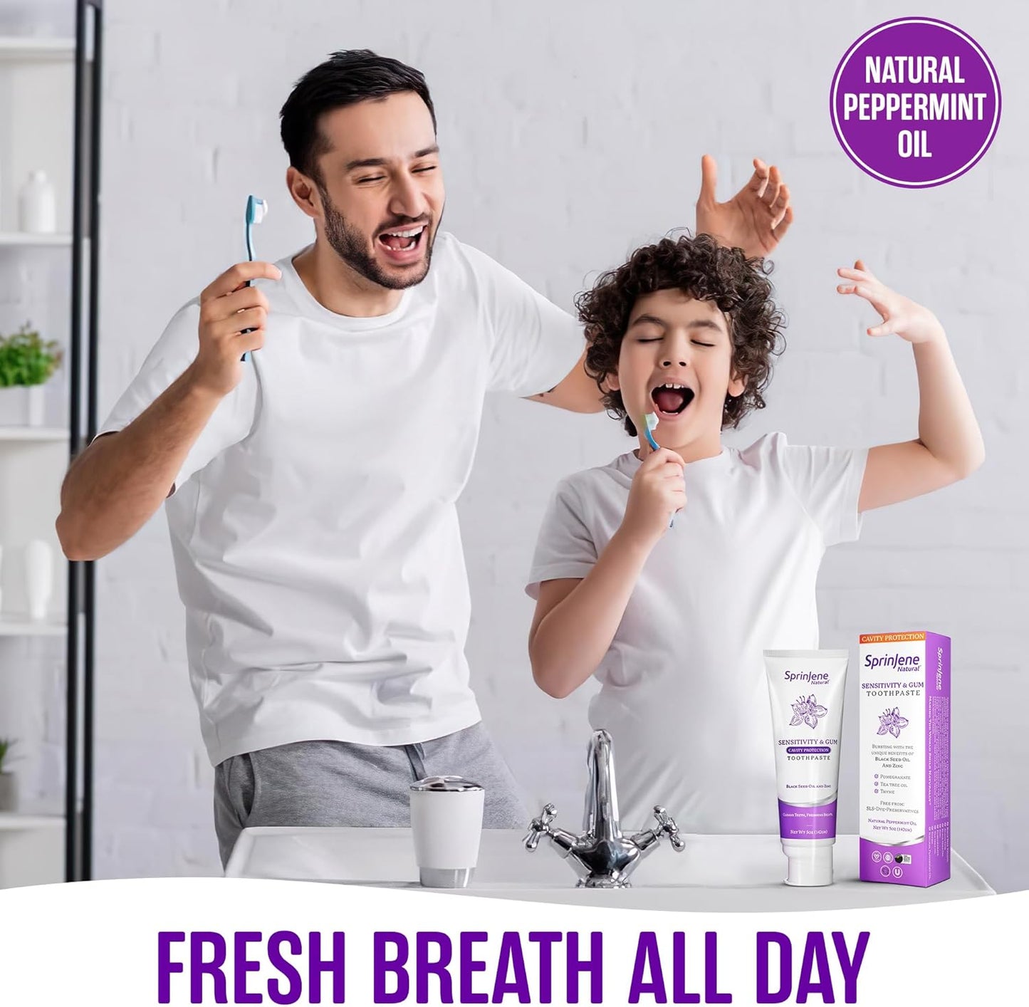 SprinJene Natural Sensitivity & Gum Cavity Protection Toothpaste – 120g.