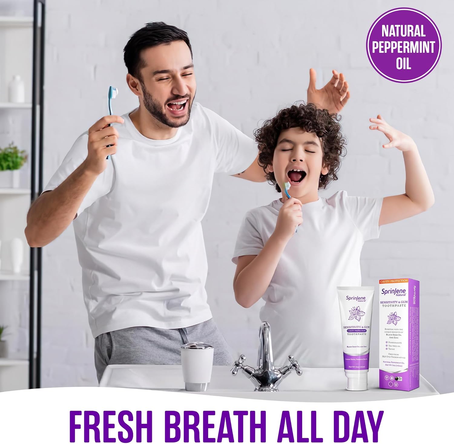 SprinJene Natural Sensitivity & Gum Cavity Protection Toothpaste – 120g.