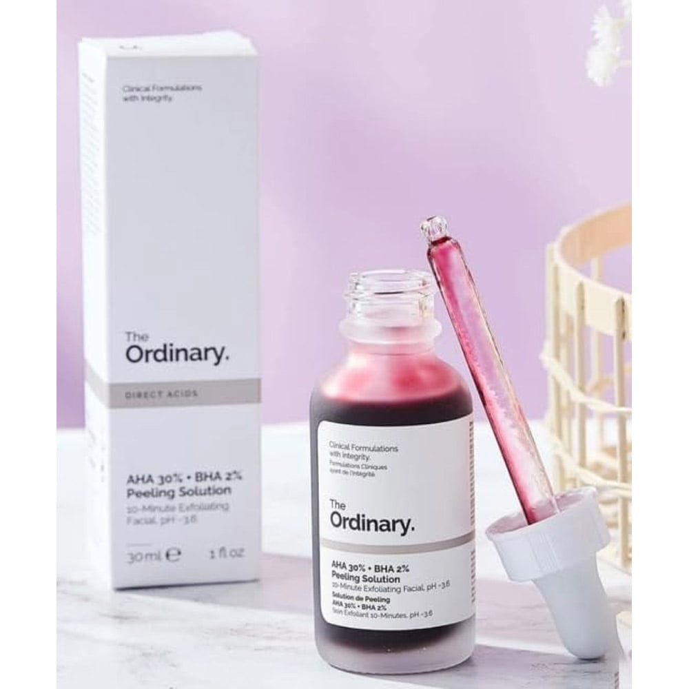 The Ordinary AHA 30% + BHA 2% Peeling Solution.