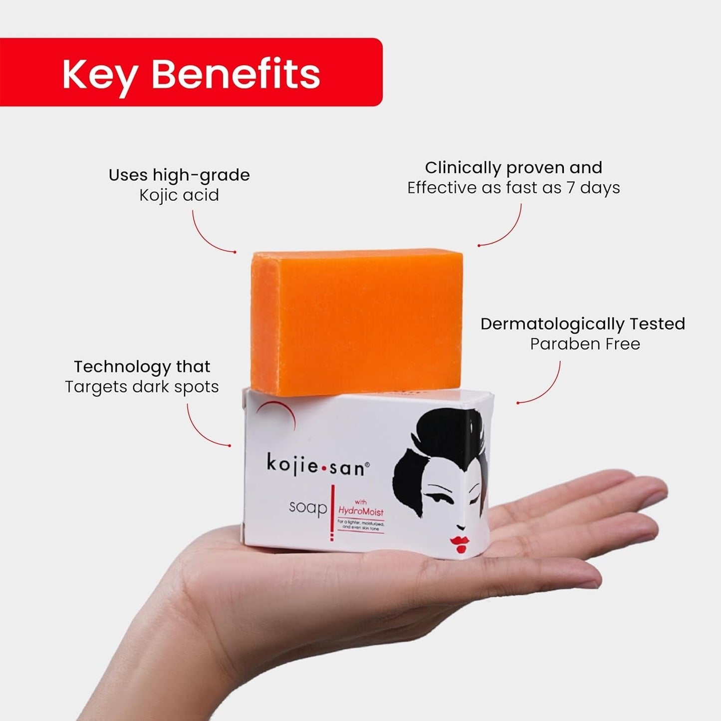 Kojie San Skin Lightening Kojic Acid Soap - 135g