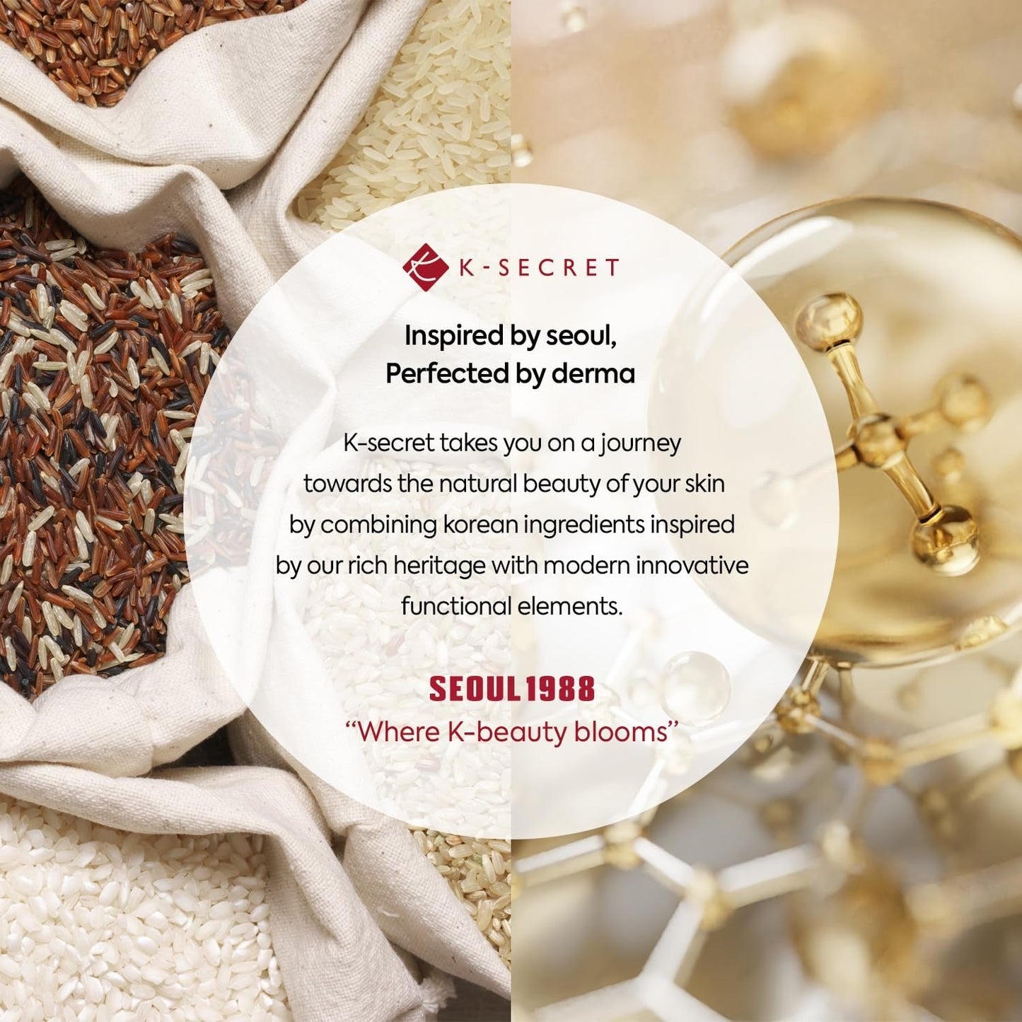 K-SECRET SEOUL 1988 Essence Snail Mucin 97% + Rice, 100ml.