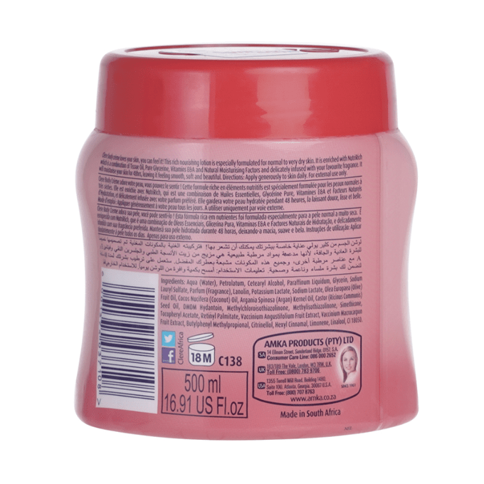 Pampering Body Cream Berries & Cream 500ml.