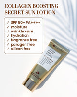 K-SECRET Collagen Boosting Secret Sun Lotion.